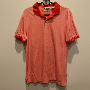 Calvin Klein Microstripe Polo - Red, size XS